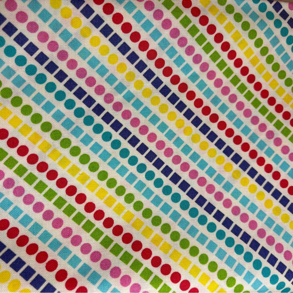 Timeless Treasures Dots, Sqares & Stripes. 100% cotton (1) One yard cut.